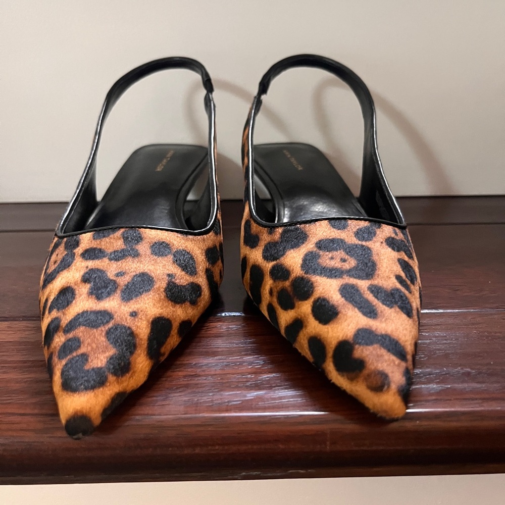 Ann Taylor Animal Print Slingback Heels